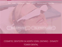 Tablet Screenshot of dynastytowerdental.ca